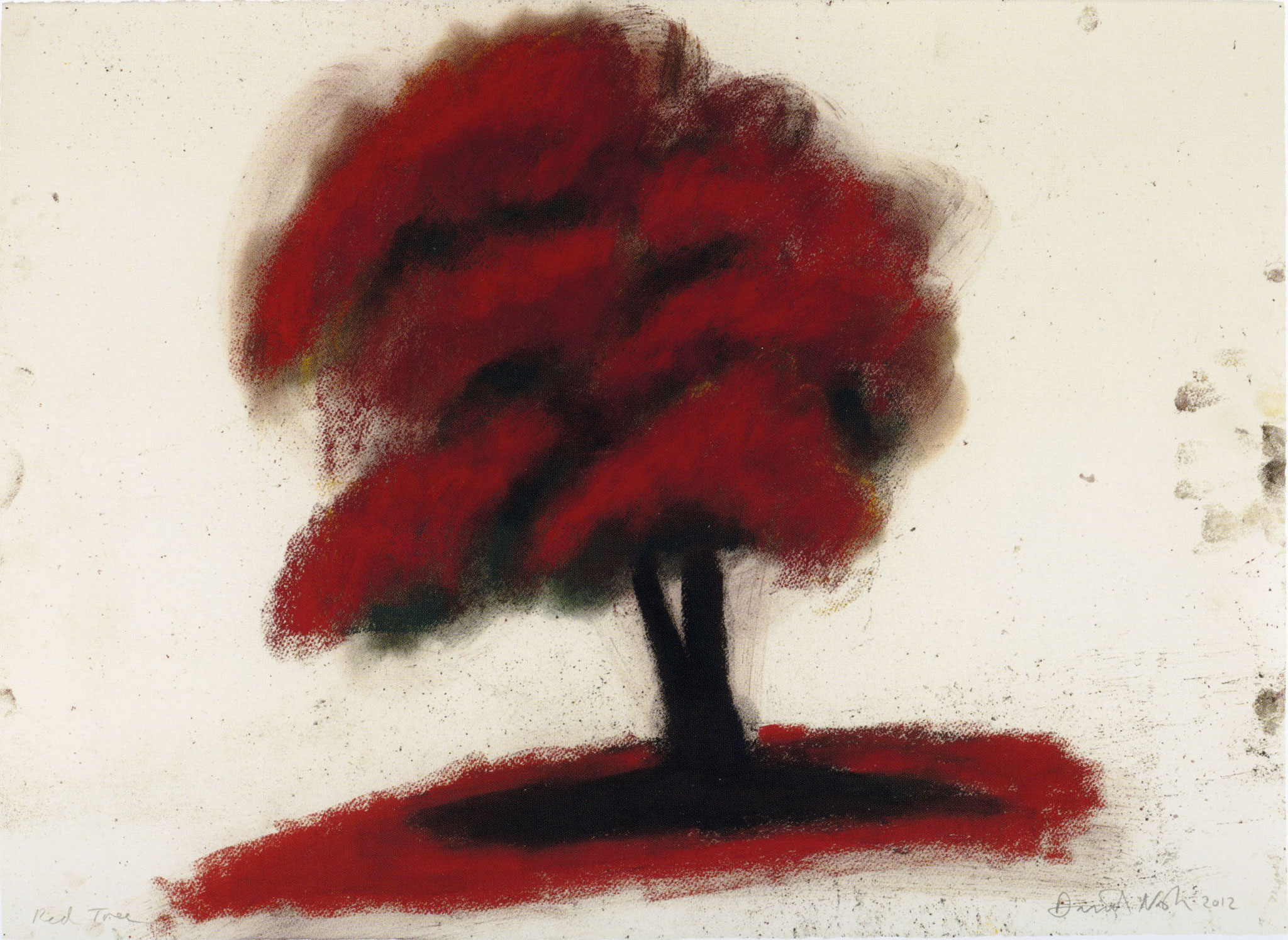 David Nash  Red Tree, 2012  Pastell auf Papier 